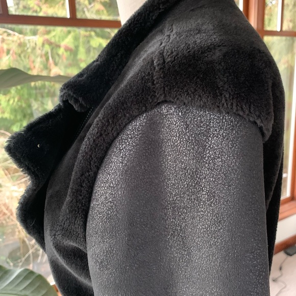 ZARA FUZZY MOTO STYLE COAT - Picture 2 of 8